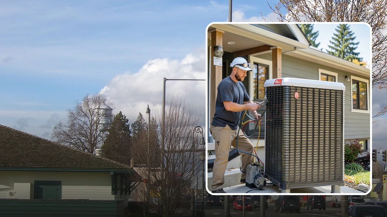 Heat Pump Installation in Marysville, Snohomish County, WA - We install energy-efficient heat pumps that provide both heating and cooling ideal for the mild Puget Sound climate.