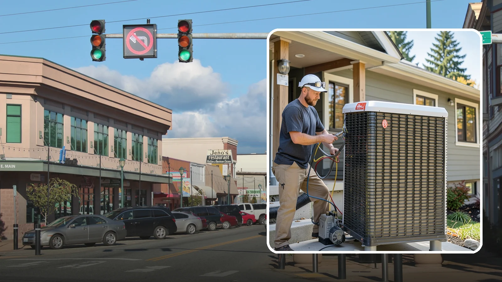 Heat Pump Installation in Monroe, Snohomish County, WA - We install energy-efficient heat pumps that provide both heating and cooling ideal for the mild Puget Sound climate.