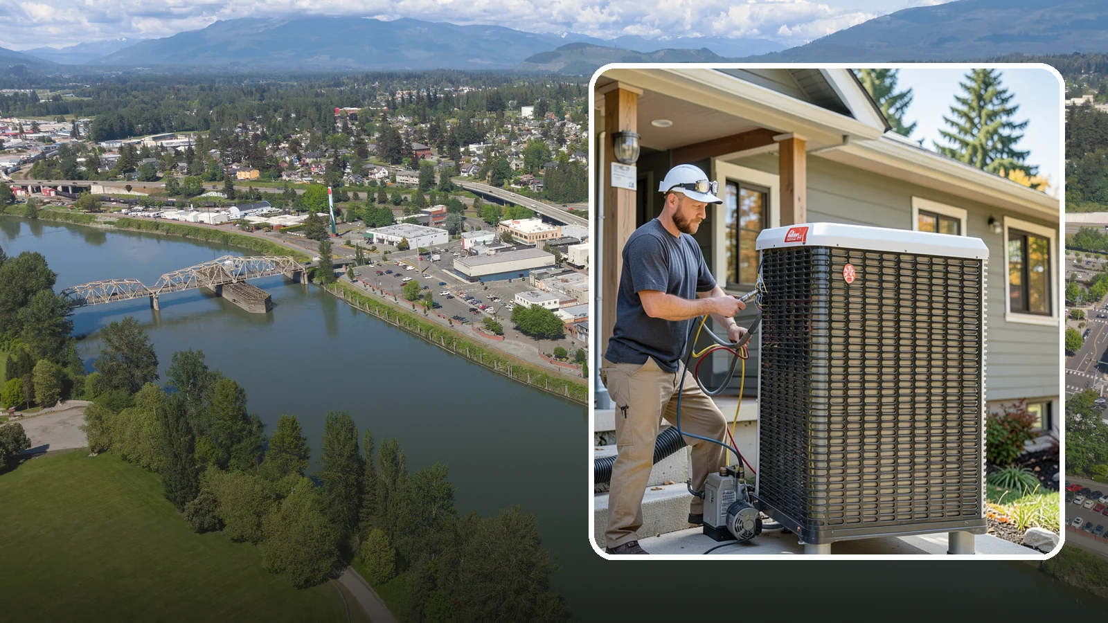 Heat Pump Installation in Mount Vernon, Skagit County, WA - We install energy-efficient heat pumps that provide both heating and cooling ideal for the mild Puget Sound climate.