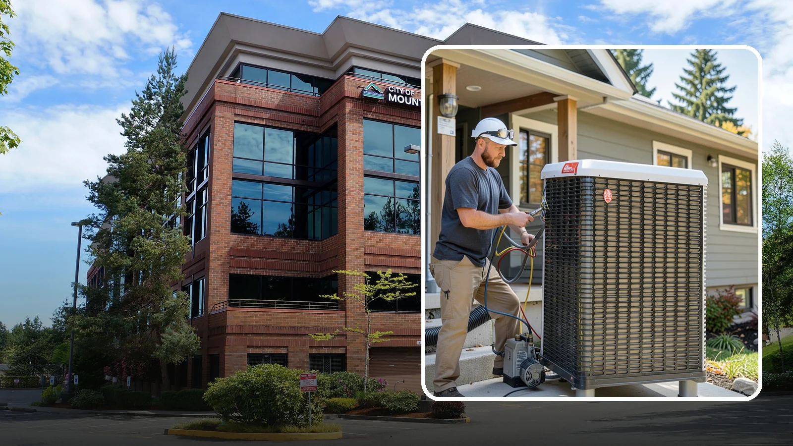 Heat Pump Installation in Mountlake Terrace, Snohomish County, WA - We install energy-efficient heat pumps that provide both heating and cooling ideal for the mild Puget Sound climate.