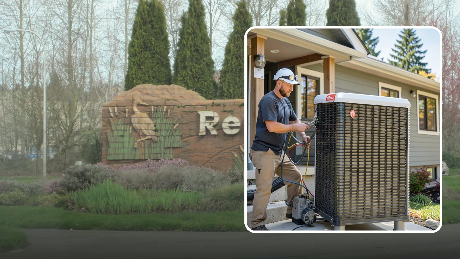 Heat Pump Installation in Renton, King County, WA - We install energy-efficient heat pumps that provide both heating and cooling ideal for the mild Puget Sound climate.