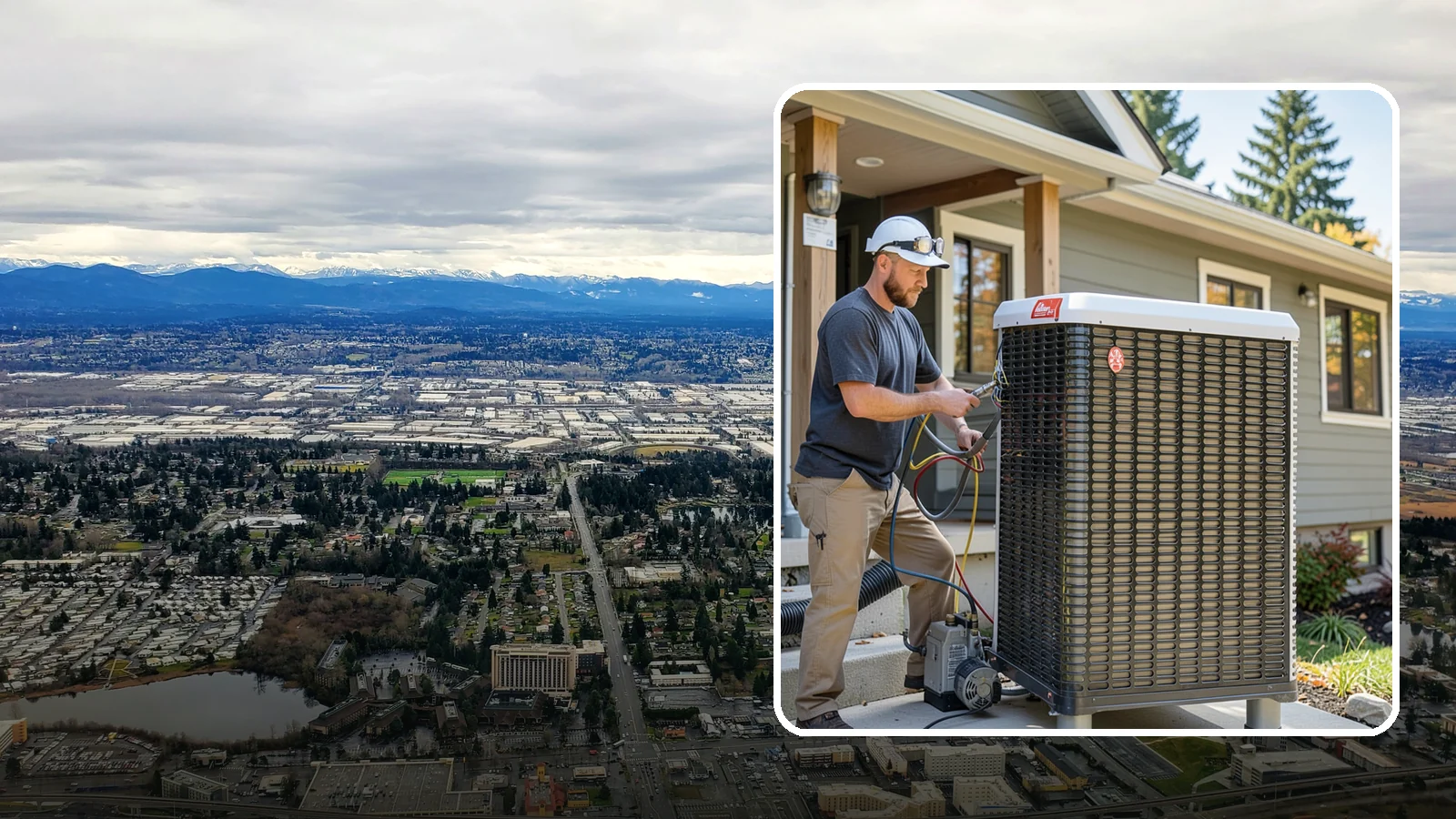 Heat Pump Installation in SeaTac, King County, WA - We install energy-efficient heat pumps that provide both heating and cooling ideal for the mild Puget Sound climate.