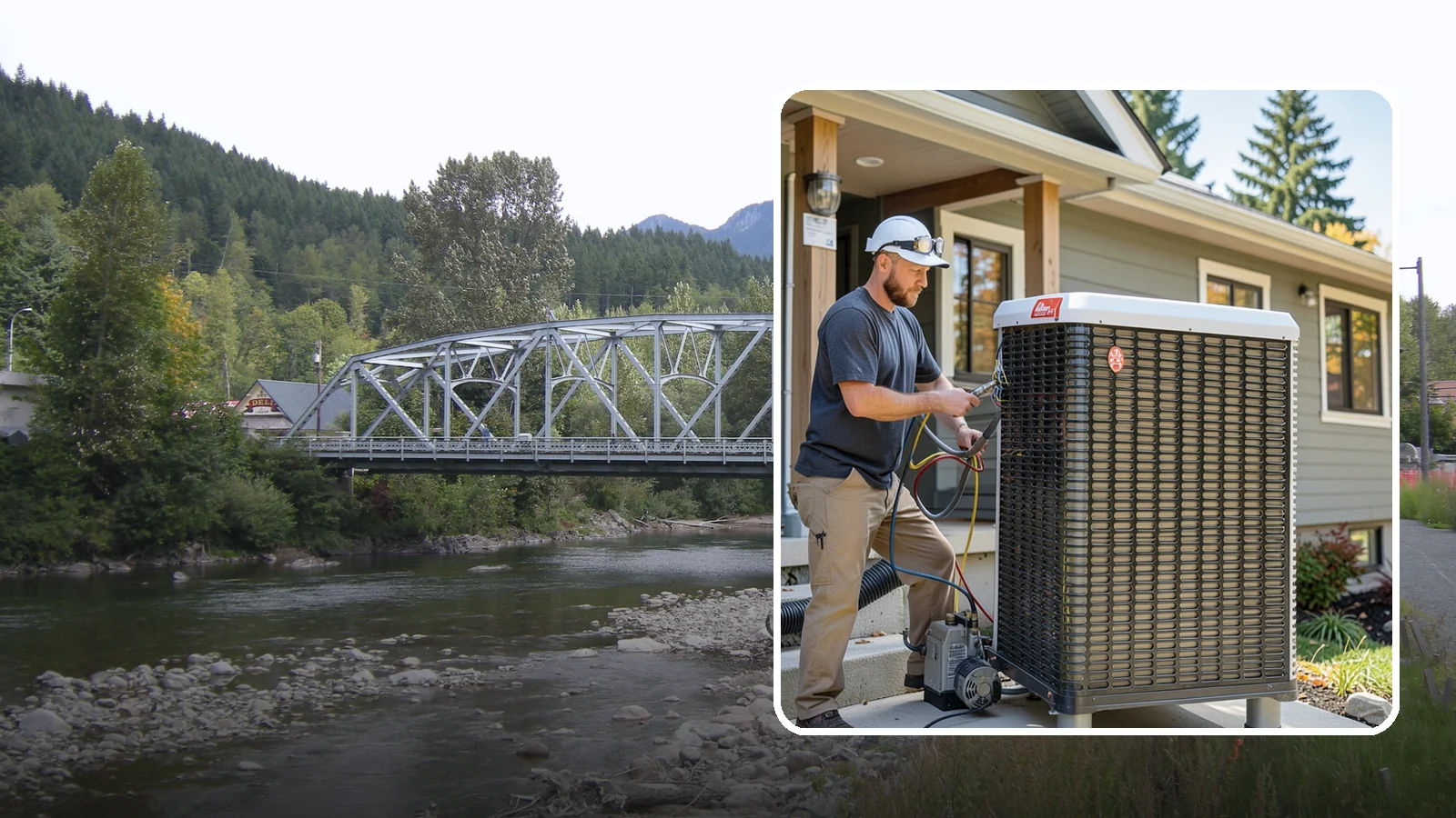 Heat Pump Installation in Skykomish, King County, WA - We install energy-efficient heat pumps that provide both heating and cooling ideal for the mild Puget Sound climate.