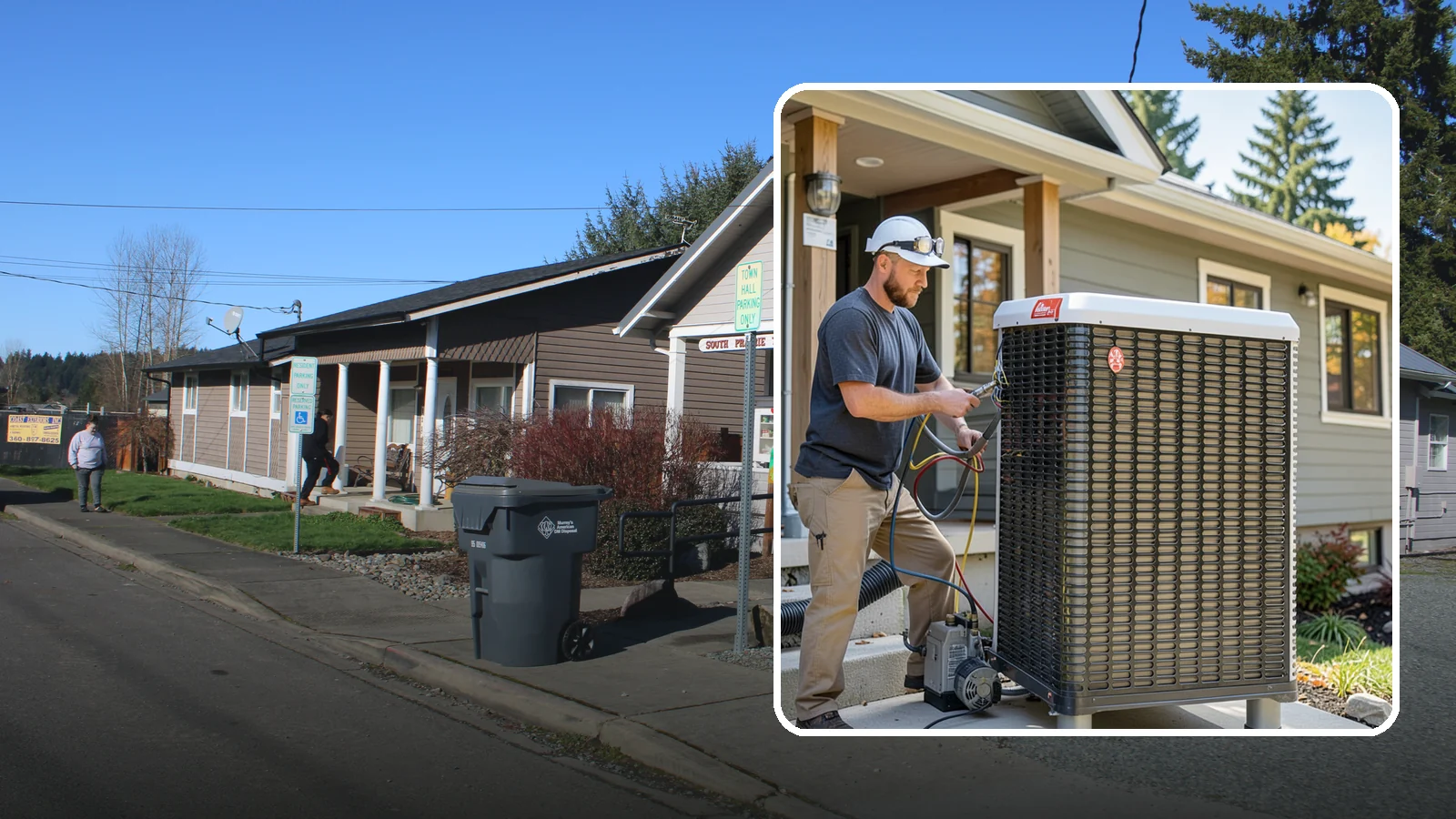 Heat Pump Installation in South Prairie, Pierce County, WA - We install energy-efficient heat pumps that provide both heating and cooling ideal for the mild Puget Sound climate.