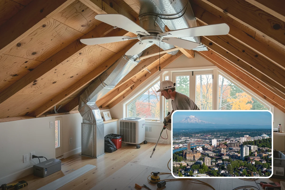 Heat Pump Installation in Tacoma, Pierce County, WA - One system provides efficient heating and cooling