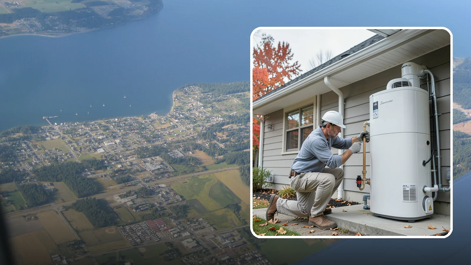 Heat Pump Water Heater Installation in Coupeville, Island County, WA - Heat pump water heater installation that heats water using a fraction of the electricity.