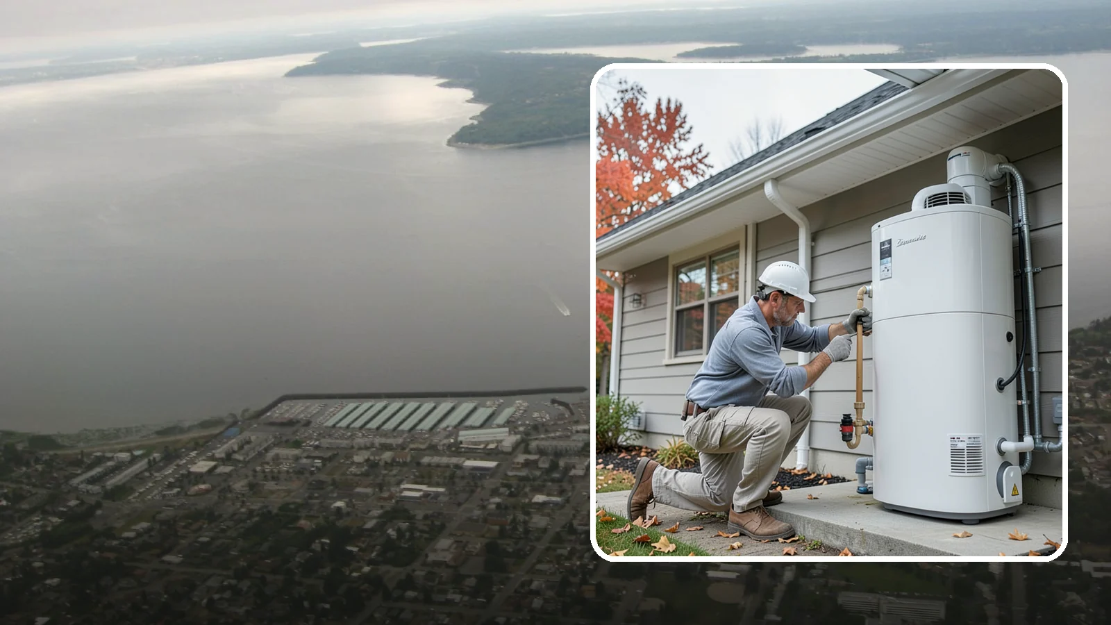 Heat Pump Water Heater Installation in Des Moines, King County, WA - Heat pump water heater installation that heats water using a fraction of the electricity.