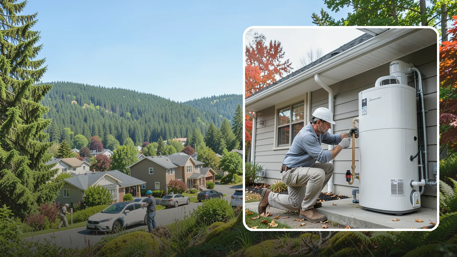 Heat Pump Water Heater Installation in Index, Snohomish County, WA - Heat pump water heater installation that heats water using a fraction of the electricity.