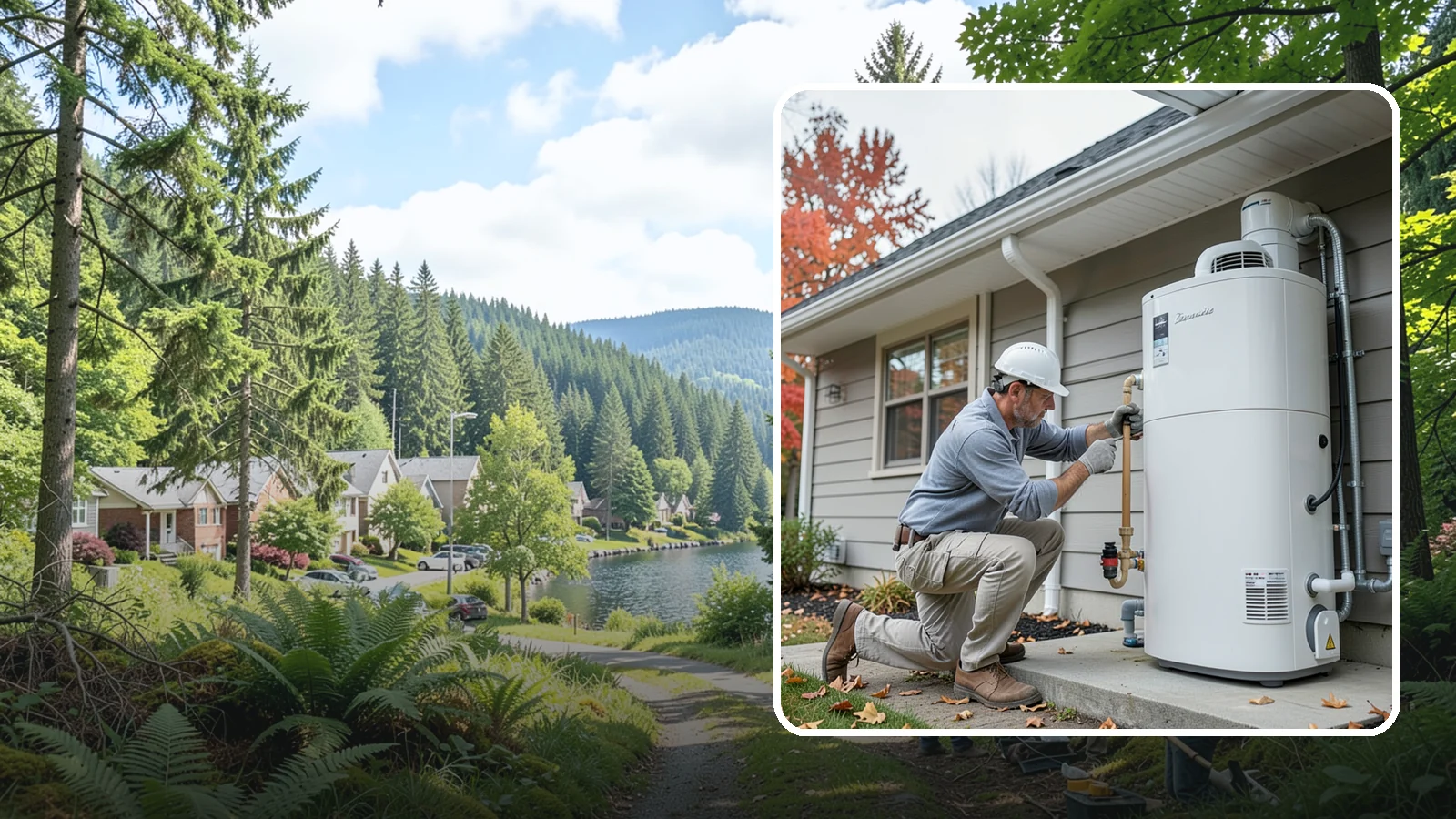 Heat Pump Water Heater Installation in Lake Forest Park, King County, WA - Heat pump water heater installation that heats water using a fraction of the electricity.