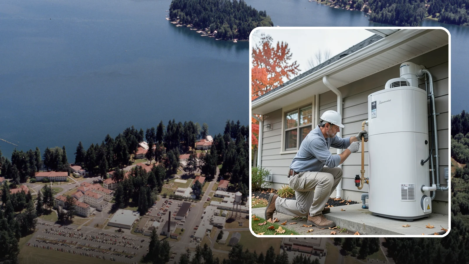 Heat Pump Water Heater Installation in Lakewood, Pierce County, WA - Heat pump water heater installation that heats water using a fraction of the electricity.