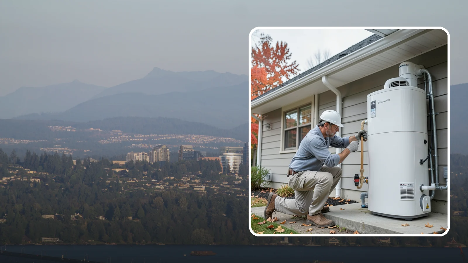 Heat Pump Water Heater Installation in Medina, King County, WA - Heat pump water heater installation that heats water using a fraction of the electricity.