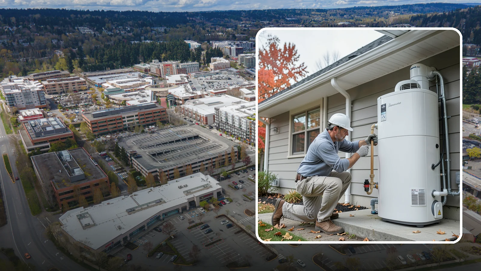 Heat Pump Water Heater Installation in Redmond, King County, WA - Heat pump water heater installation that heats water using a fraction of the electricity.