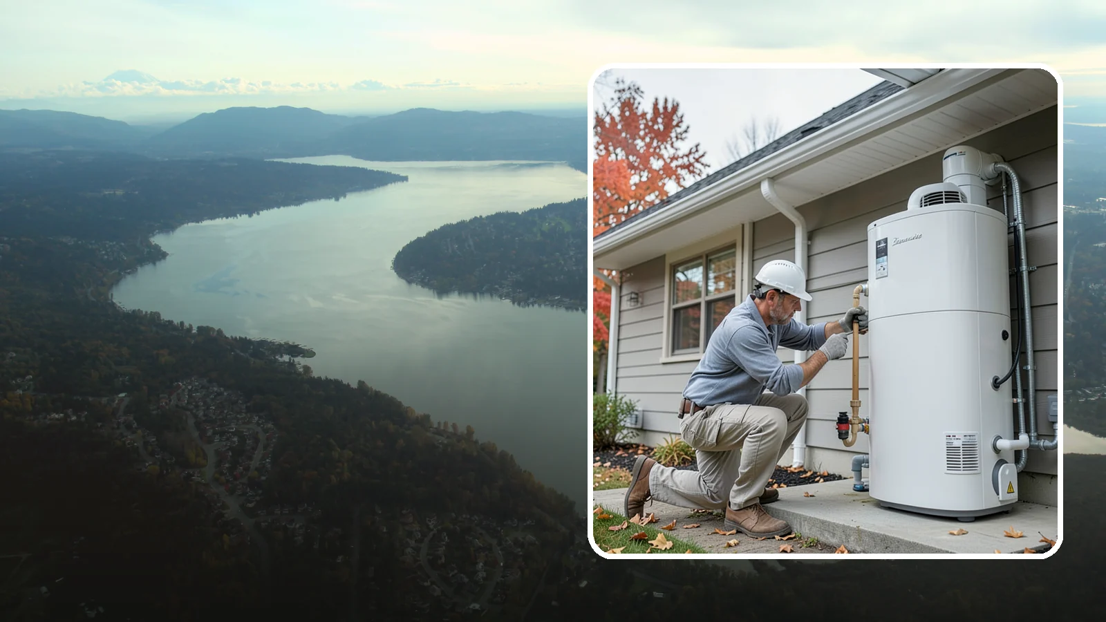 Heat Pump Water Heater Installation in Sammamish, King County, WA - Heat pump water heater installation that heats water using a fraction of the electricity.