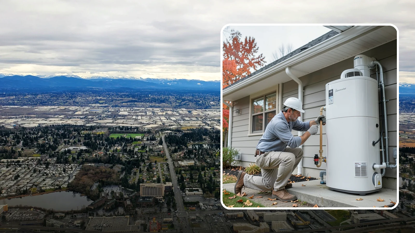 Heat Pump Water Heater Installation in SeaTac, King County, WA - Heat pump water heater installation that heats water using a fraction of the electricity.