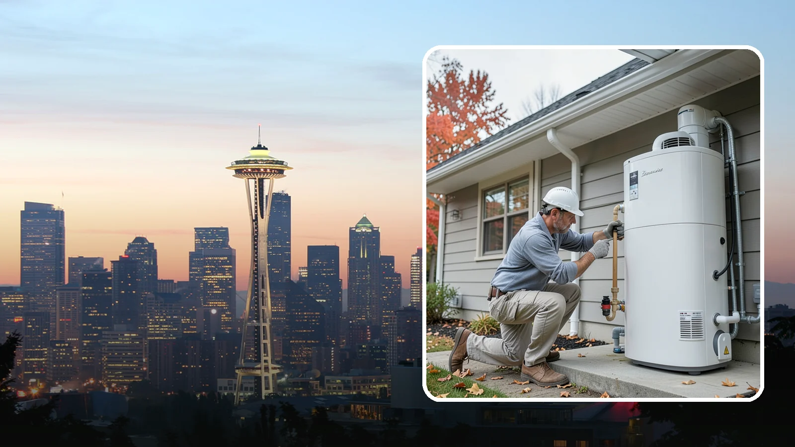 Heat Pump Water Heater Installation in Seattle, King County, WA - Heat pump water heater installation that heats water using a fraction of the electricity.