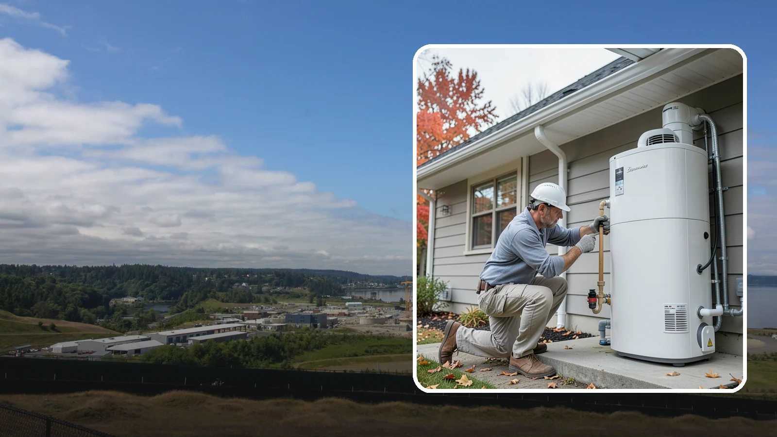 Heat Pump Water Heater Installation in University Place, Pierce County, WA - Heat pump water heater installation that heats water using a fraction of the electricity.