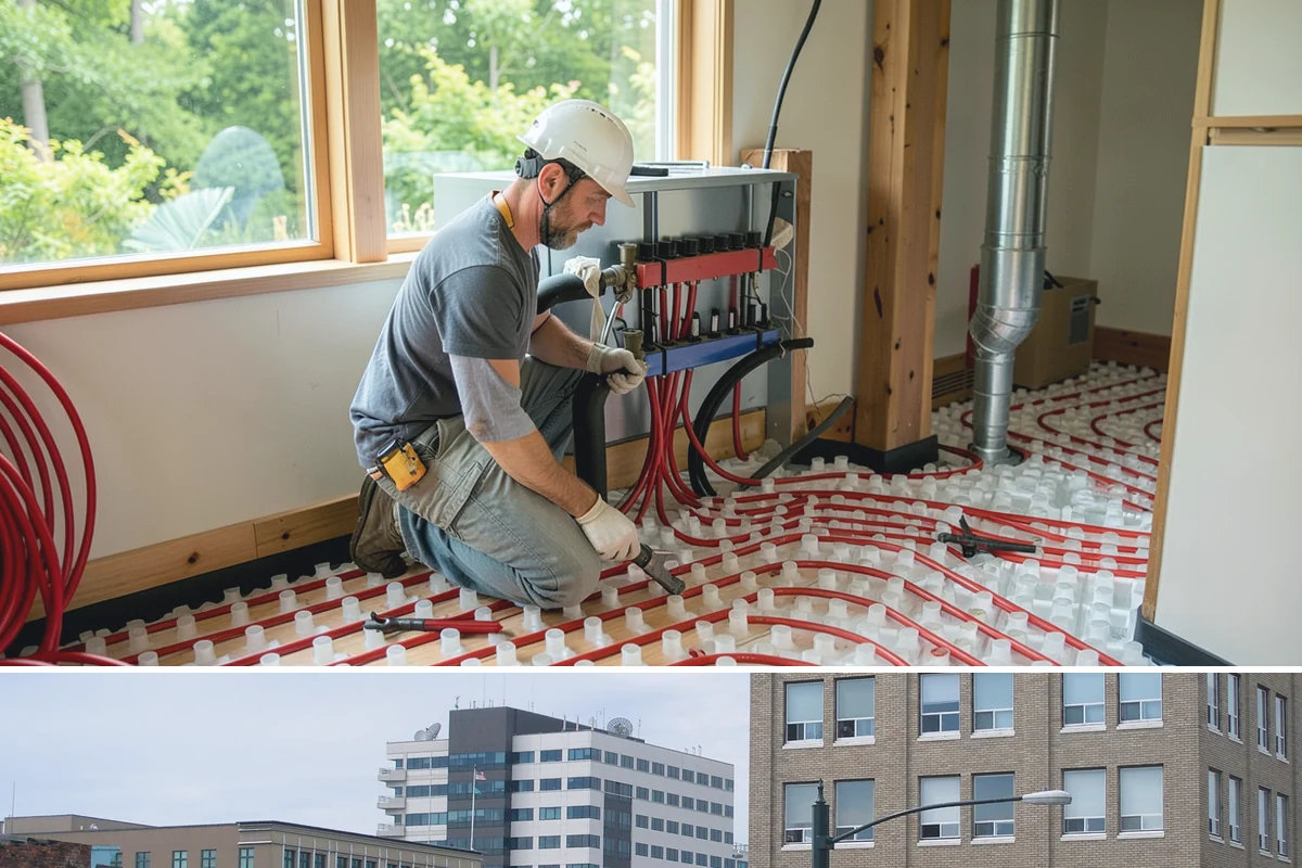 Heated Bathroom Floor in Everett, Snohomish County, WA - Heated floors are best installed in early fall so the system is ready before the first cold snap.