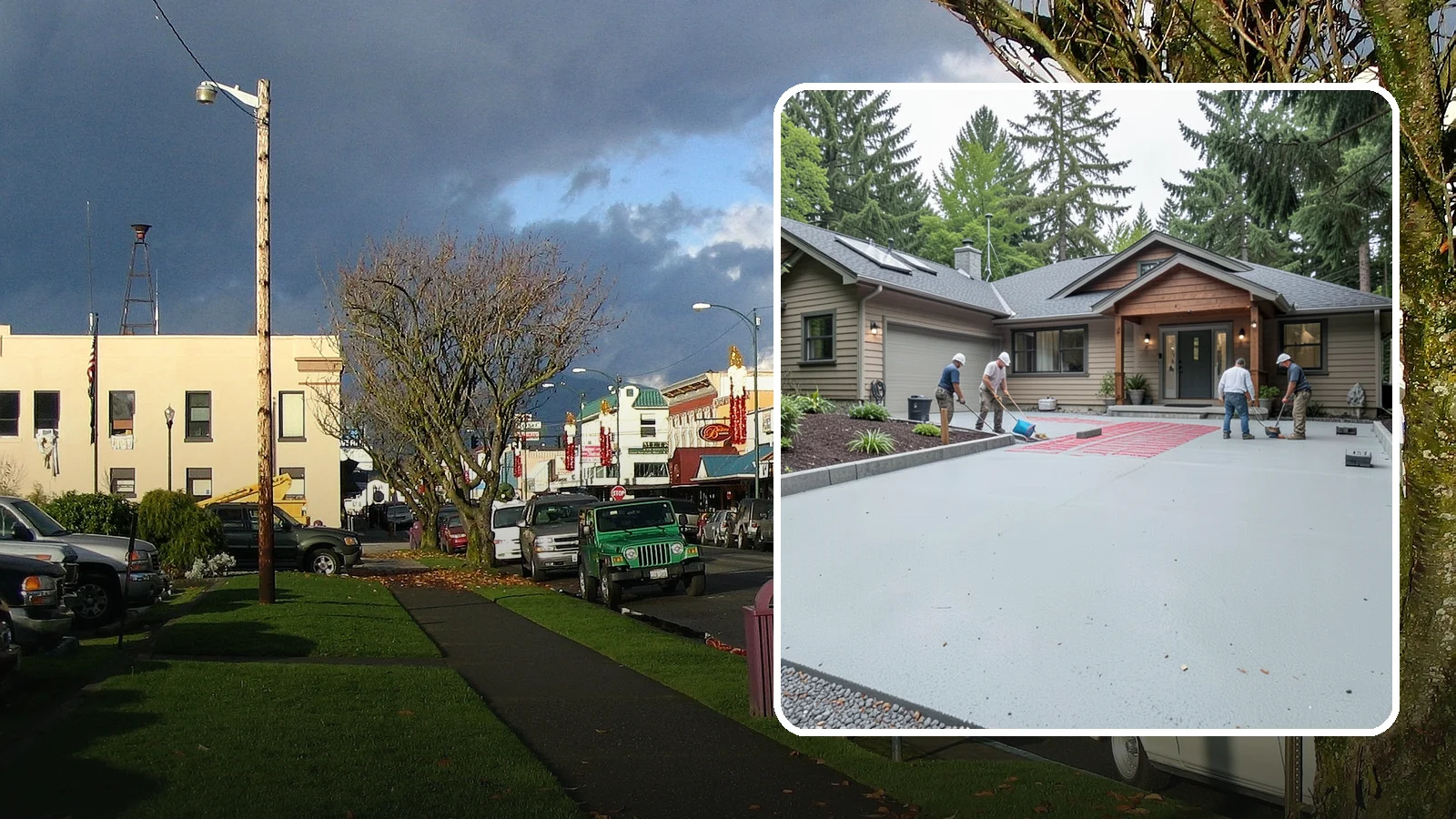 Heated Driveway Installation in Arlington, Snohomish County, WA - Embedding a radiant heating system beneath the driveway to melt snow and ice automatically each winter.