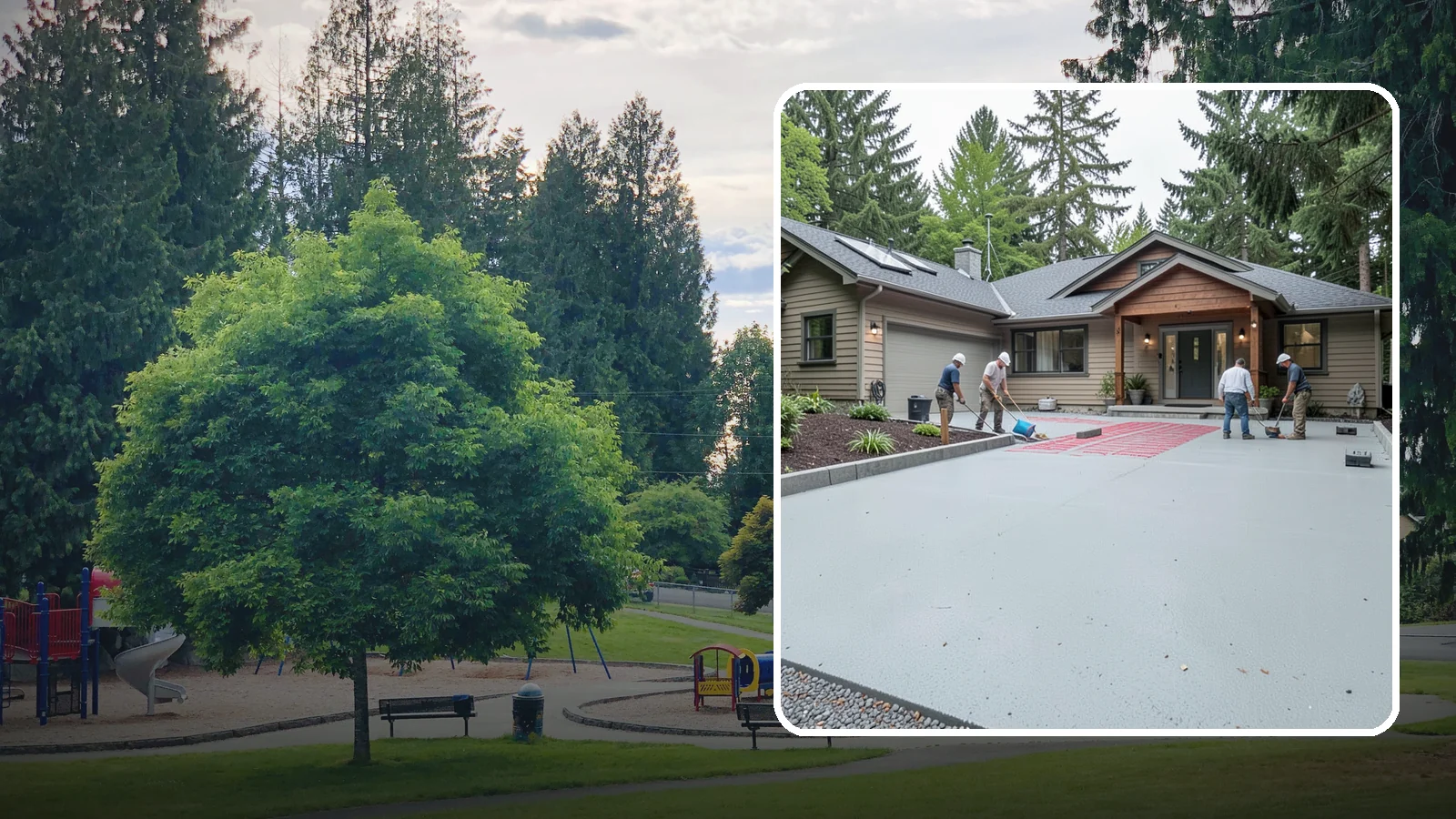 Heated Driveway Installation in Bonney Lake, Pierce County, WA - Embedding a radiant heating system beneath the driveway to melt snow and ice automatically each winter.