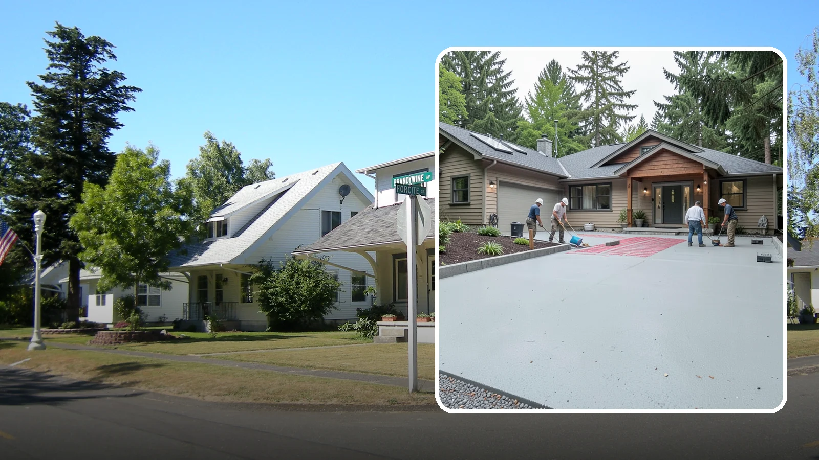 Heated Driveway Installation in DuPont, Pierce County, WA - Embedding a radiant heating system beneath the driveway to melt snow and ice automatically each winter.