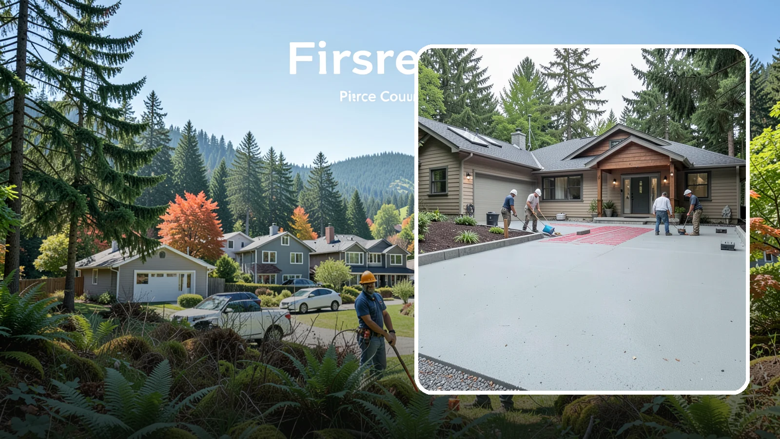 Heated Driveway Installation in Fircrest, Pierce County, WA - Embedding a radiant heating system beneath the driveway to melt snow and ice automatically each winter.