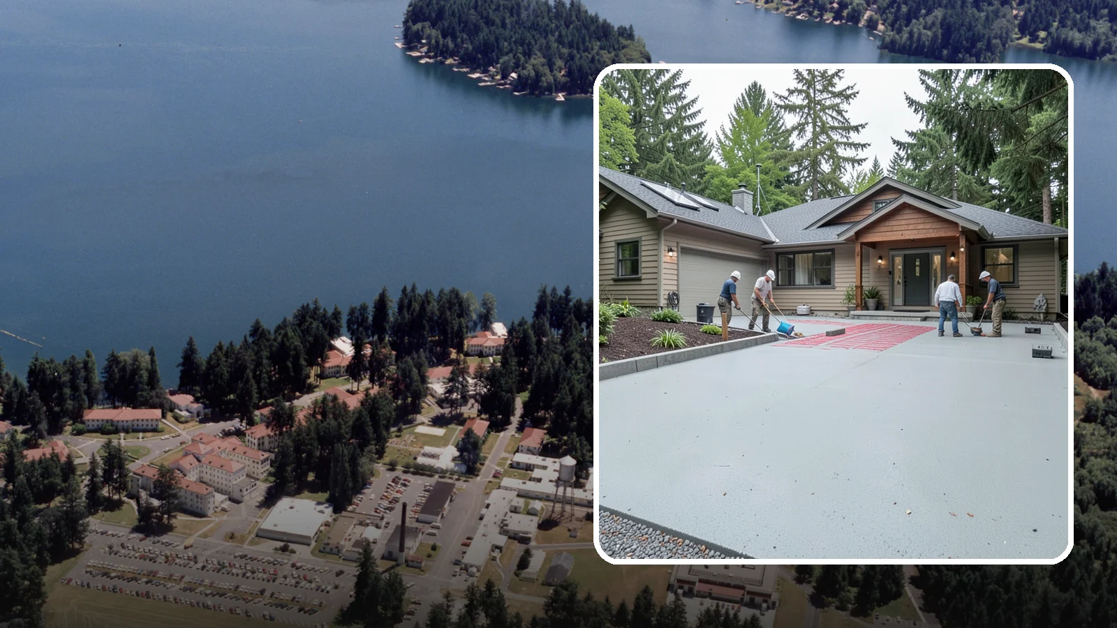 Heated Driveway Installation in Lakewood, Pierce County, WA - Embedding a radiant heating system beneath the driveway to melt snow and ice automatically each winter.