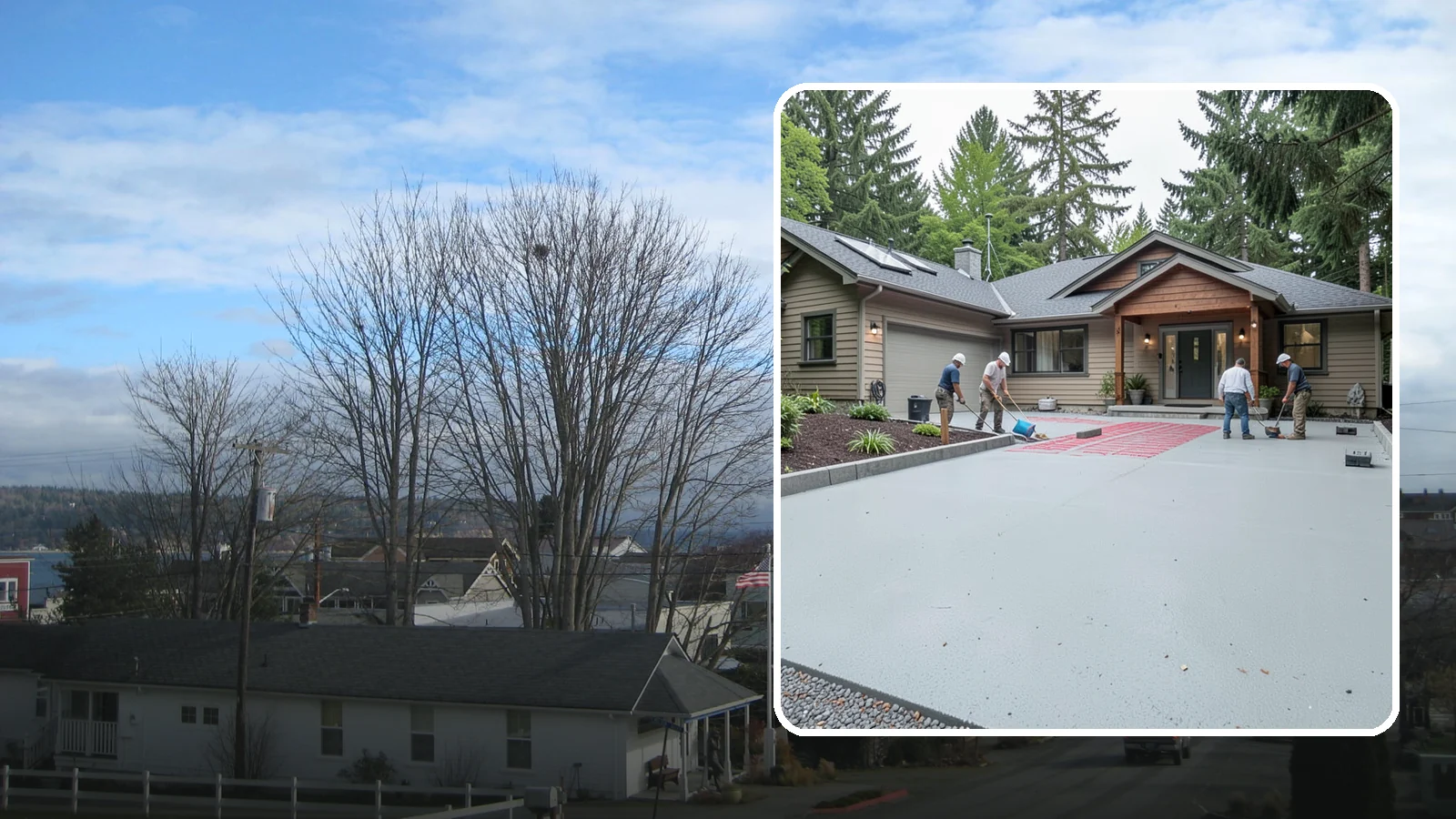 Heated Driveway Installation in Langley, Island County, WA - Embedding a radiant heating system beneath the driveway to melt snow and ice automatically each winter.
