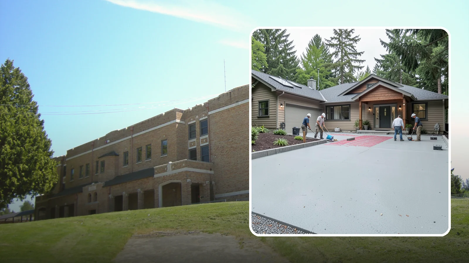 Heated Driveway Installation in Maple Valley, King County, WA - Embedding a radiant heating system beneath the driveway to melt snow and ice automatically each winter.