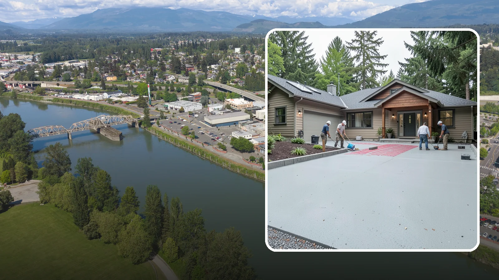 Heated Driveway Installation in Mount Vernon, Skagit County, WA - Embedding a radiant heating system beneath the driveway to melt snow and ice automatically each winter.