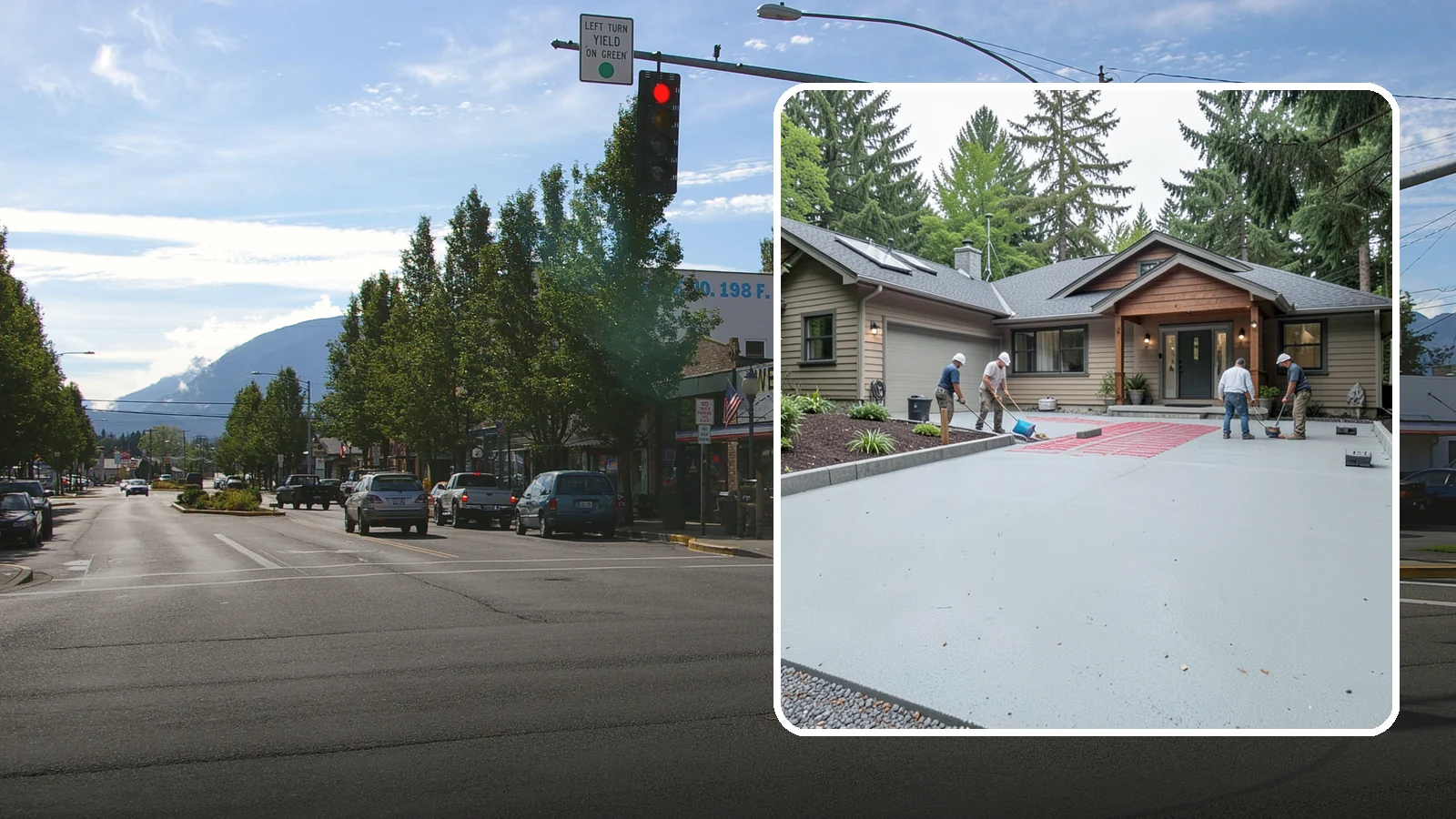 Heated Driveway Installation in North Bend, King County, WA - Embedding a radiant heating system beneath the driveway to melt snow and ice automatically each winter.
