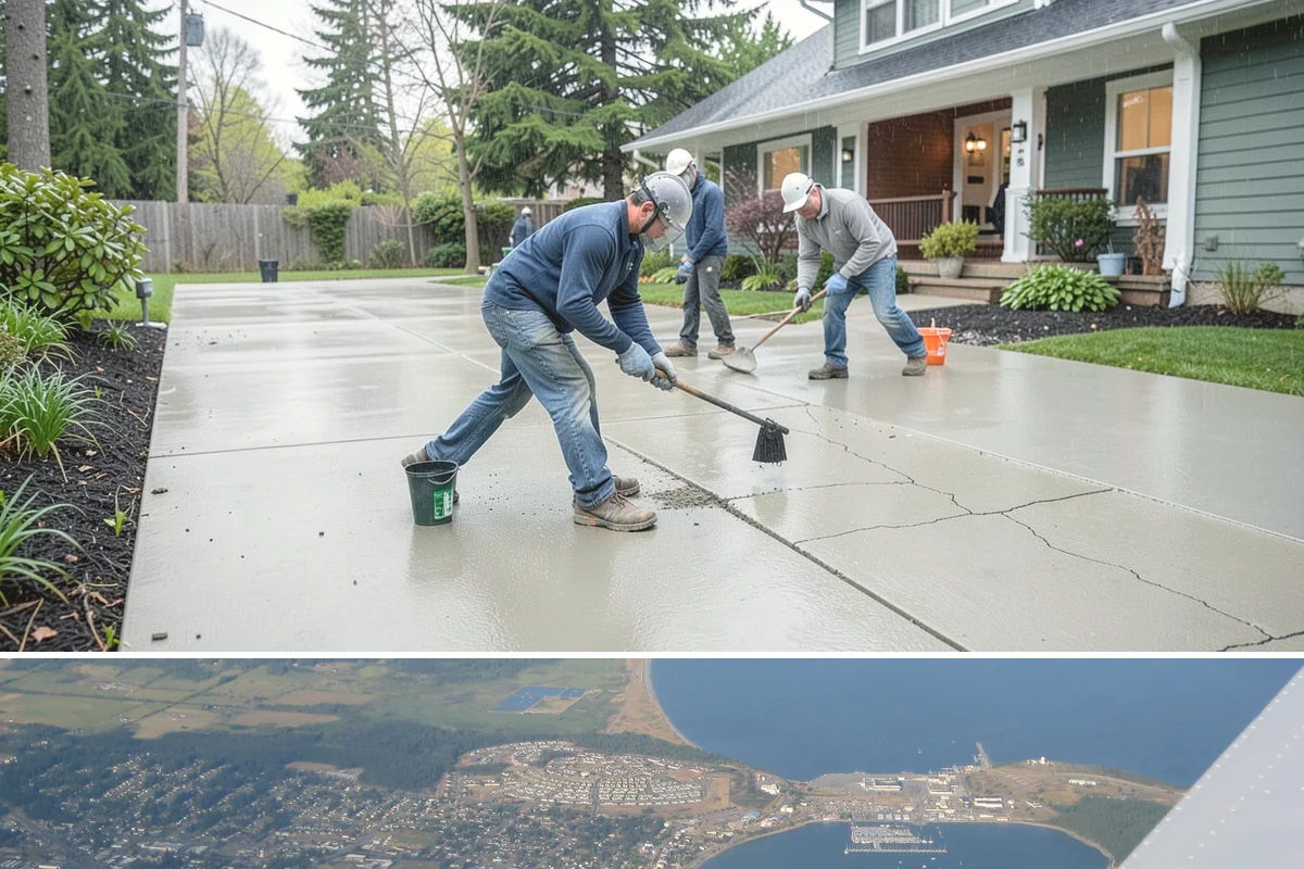 Heated Driveway Installation in Oak Harbor, Island County, WA - Plan installation in the dry season so the driveway is poured and cured well before the first snow arrives.