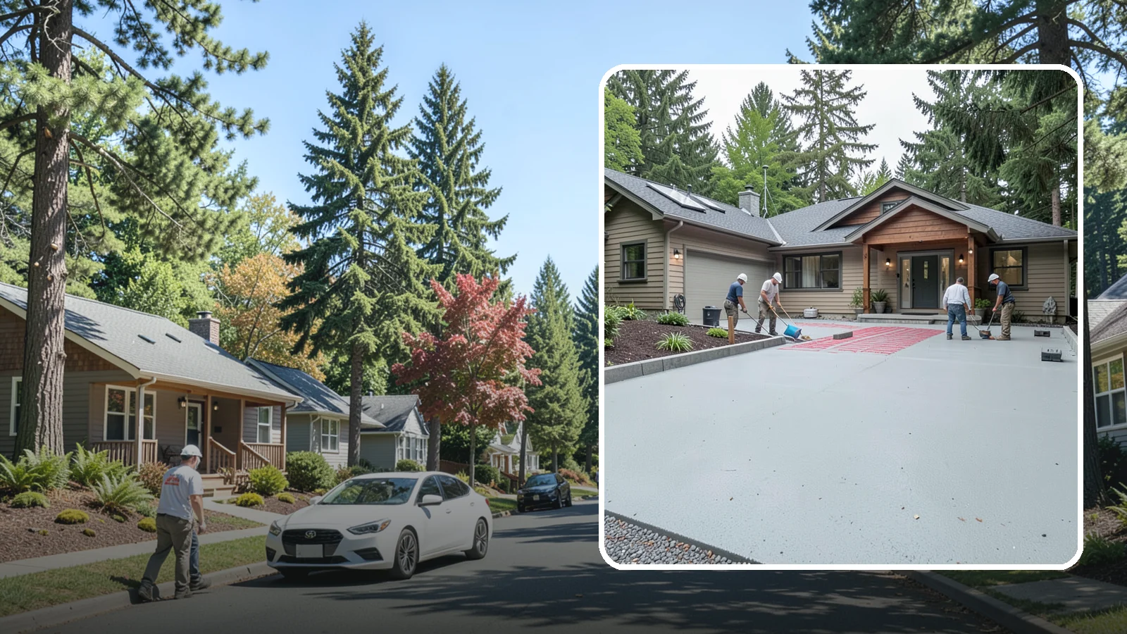 Heated Driveway Installation in Orting, Pierce County, WA - Embedding a radiant heating system beneath the driveway to melt snow and ice automatically each winter.