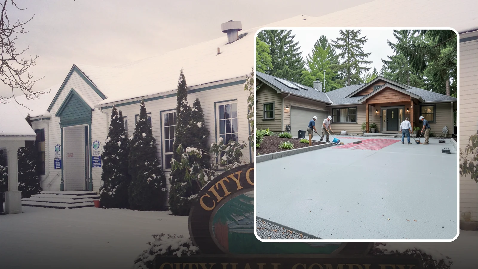 Heated Driveway Installation in Pacific, King County, WA - Embedding a radiant heating system beneath the driveway to melt snow and ice automatically each winter.