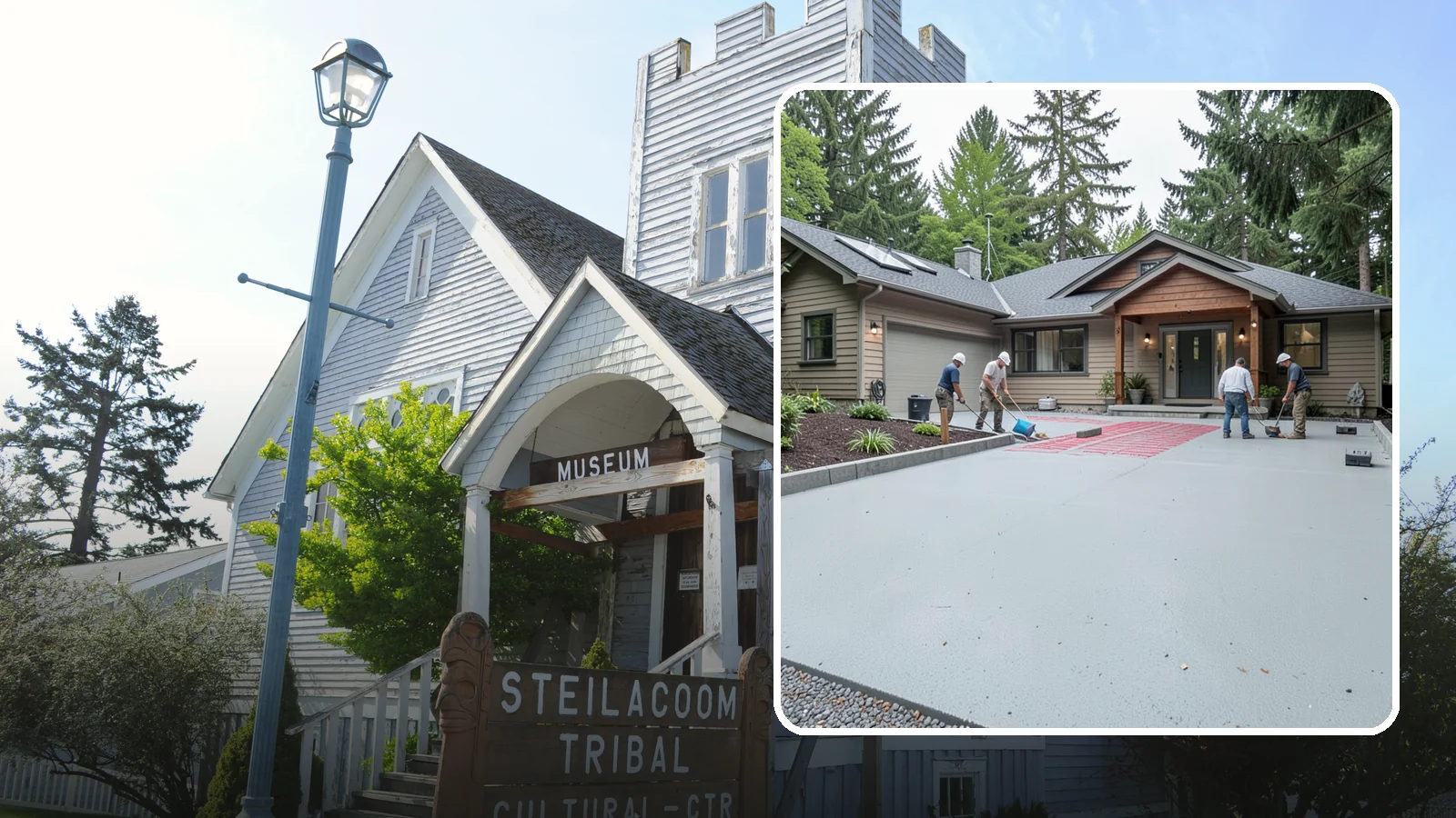 Heated Driveway Installation in Steilacoom, Pierce County, WA - Embedding a radiant heating system beneath the driveway to melt snow and ice automatically each winter.