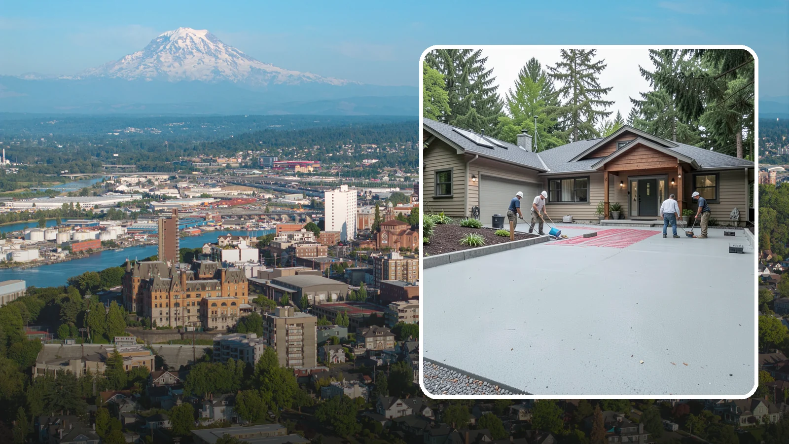 Heated Driveway Installation in Tacoma, Pierce County, WA - Embedding a radiant heating system beneath the driveway to melt snow and ice automatically each winter.