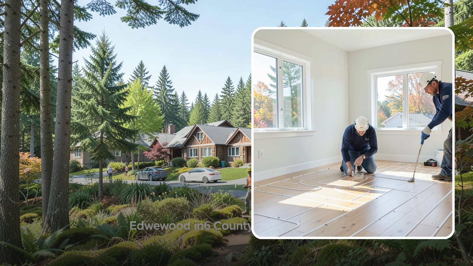 Heated Flooring Installation in Edgewood, Pierce County, WA - Radiant heated flooring installation that delivers cozy, even warmth underfoot through chilly Northwest seasons.