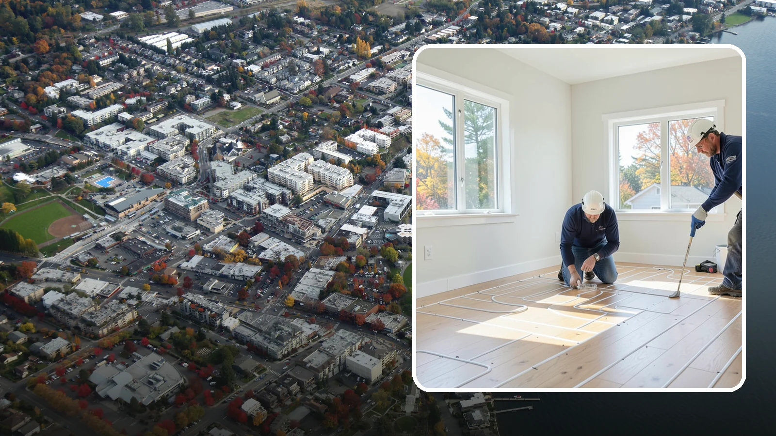 Heated Flooring Installation in Kirkland, King County, WA - Radiant heated flooring installation that delivers cozy, even warmth underfoot through chilly Northwest seasons.