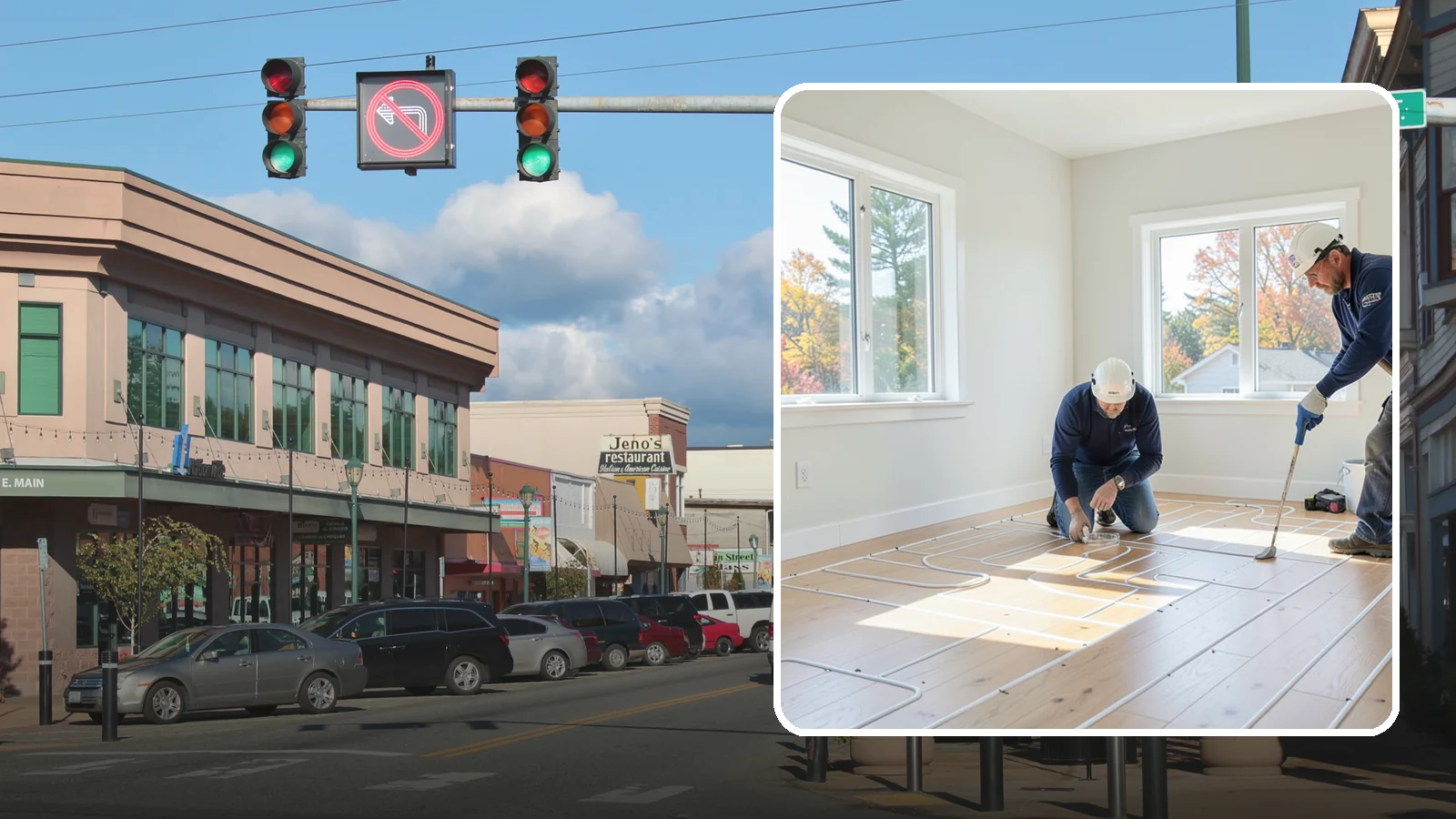 Heated Flooring Installation in Monroe, Snohomish County, WA - Radiant heated flooring installation that delivers cozy, even warmth underfoot through chilly Northwest seasons.