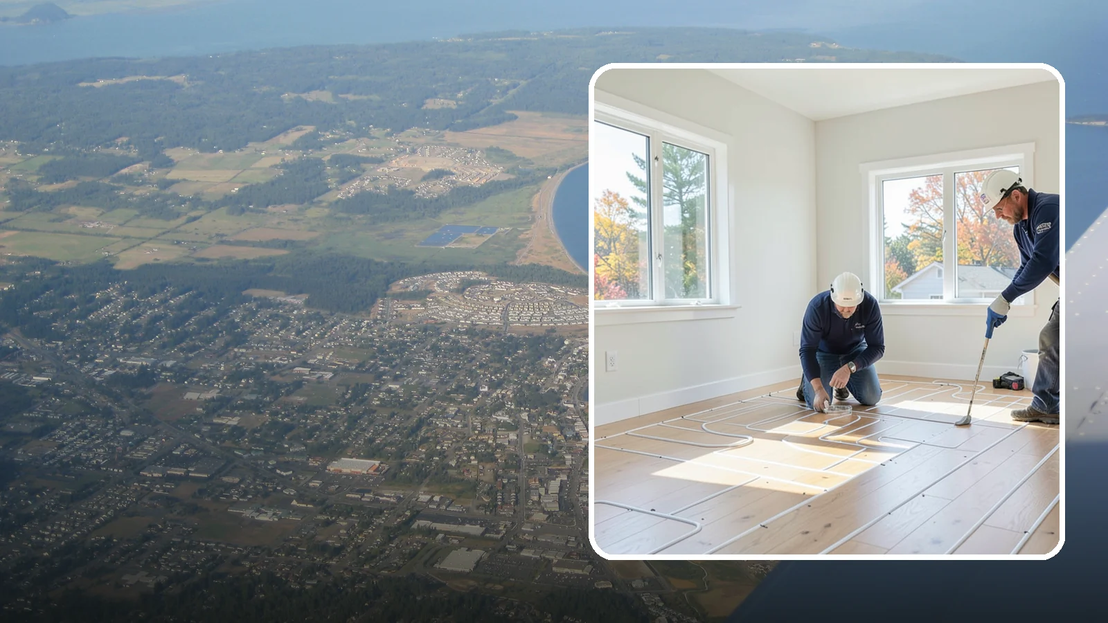 Heated Flooring Installation in Oak Harbor, Island County, WA - Radiant heated flooring installation that delivers cozy, even warmth underfoot through chilly Northwest seasons.