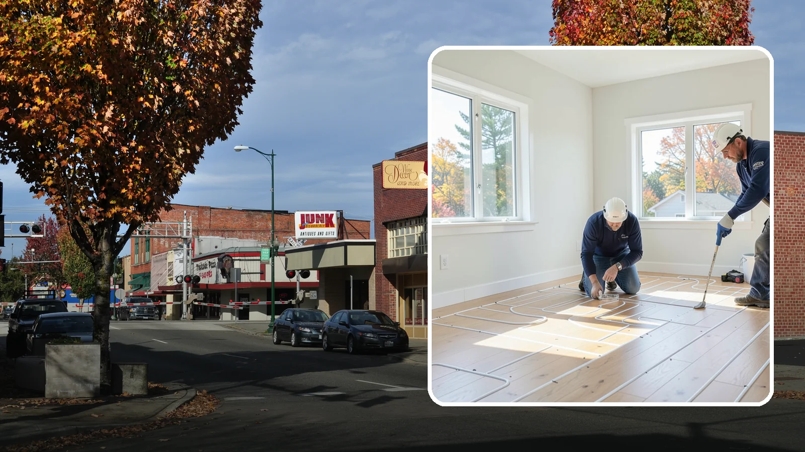 Heated Flooring Installation in Puyallup, Pierce County, WA - Radiant heated flooring installation that delivers cozy, even warmth underfoot through chilly Northwest seasons.