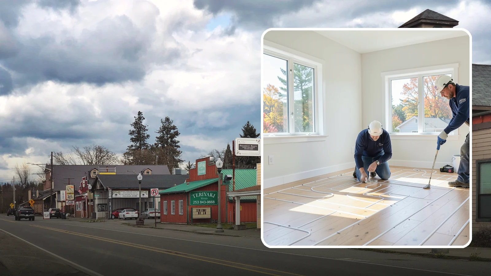Heated Flooring Installation in Roy, Pierce County, WA - Radiant heated flooring installation that delivers cozy, even warmth underfoot through chilly Northwest seasons.
