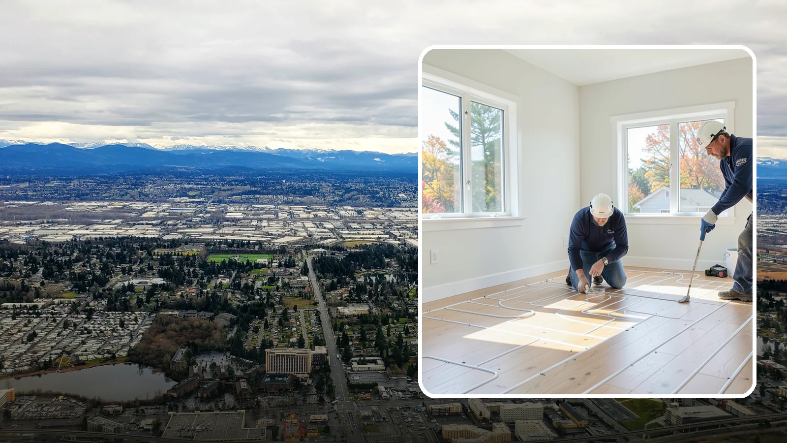 Heated Flooring Installation in SeaTac, King County, WA - Radiant heated flooring installation that delivers cozy, even warmth underfoot through chilly Northwest seasons.