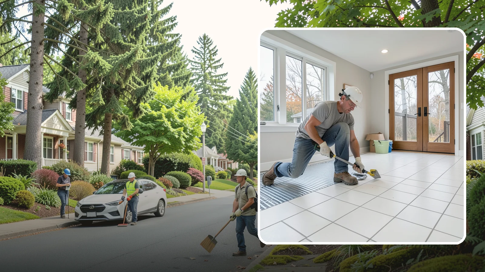 Heated Tile Floor Installation in Beaux Arts Village, King County, WA - Radiant electric heat installed beneath tile for warm floors on cold PNW mornings.