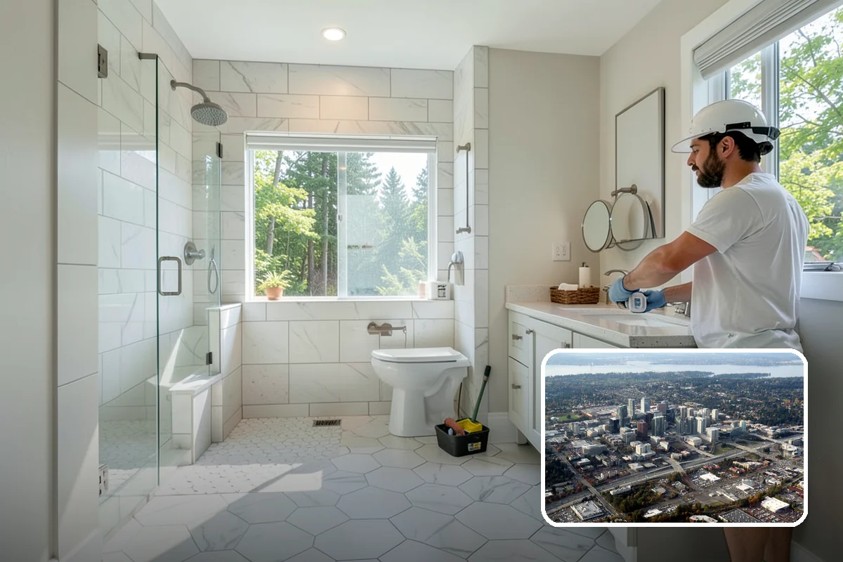 Heated Tile Floor Installation in Bellevue, King County, WA - Comfortable warmth underfoot during wet, chilly months