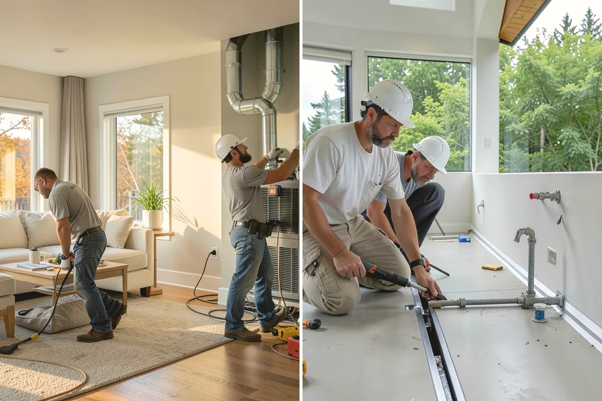 Heated Tile Floor Installation in Black Diamond, King County, WA - Plan mat coverage and thermostat placement