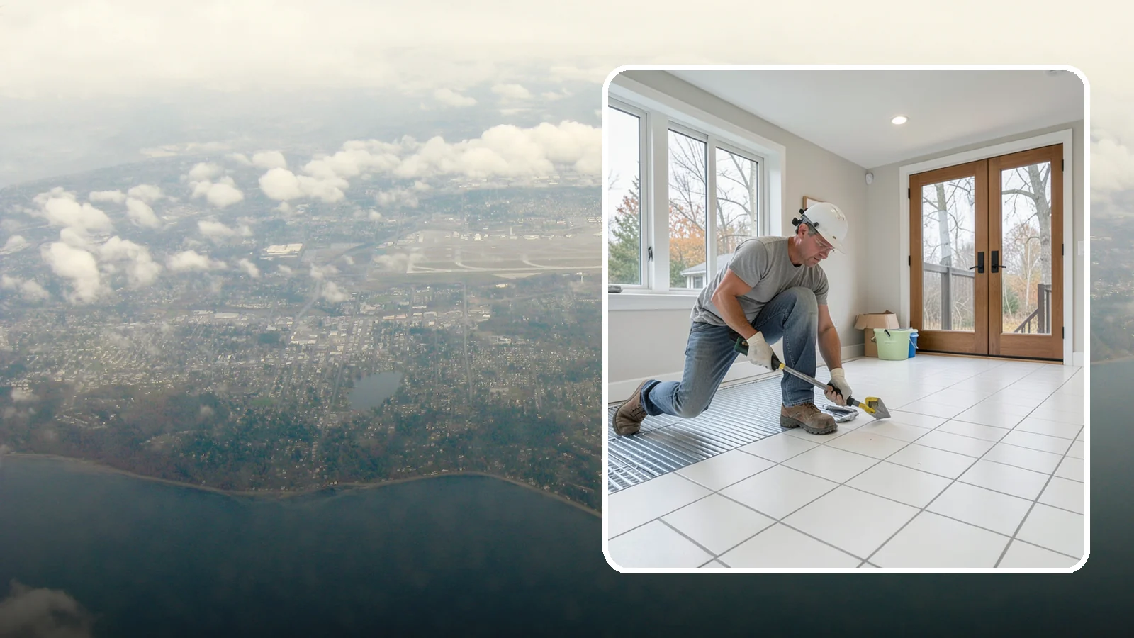 Heated Tile Floor Installation in Burien, King County, WA - Radiant electric heat installed beneath tile for warm floors on cold PNW mornings.