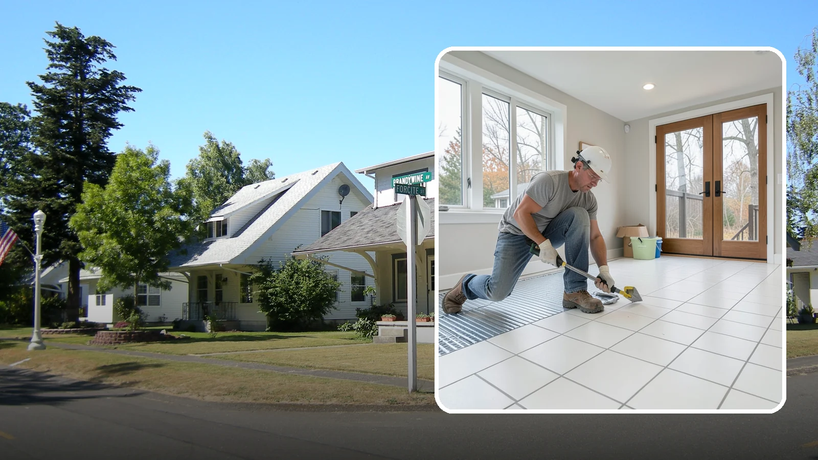 Heated Tile Floor Installation in DuPont, Pierce County, WA - Radiant electric heat installed beneath tile for warm floors on cold PNW mornings.