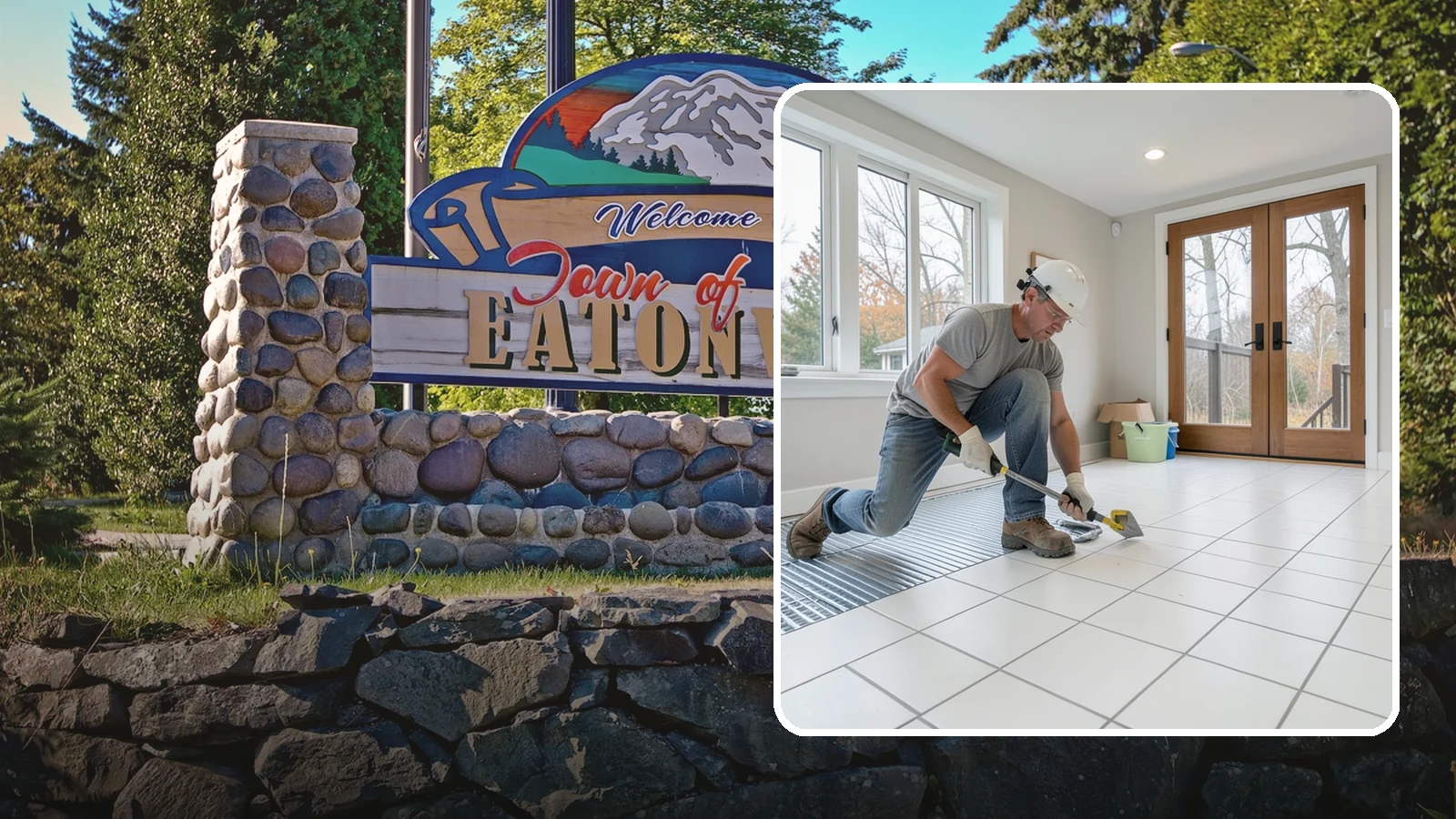 Heated Tile Floor Installation in Eatonville, Pierce County, WA - Radiant electric heat installed beneath tile for warm floors on cold PNW mornings.
