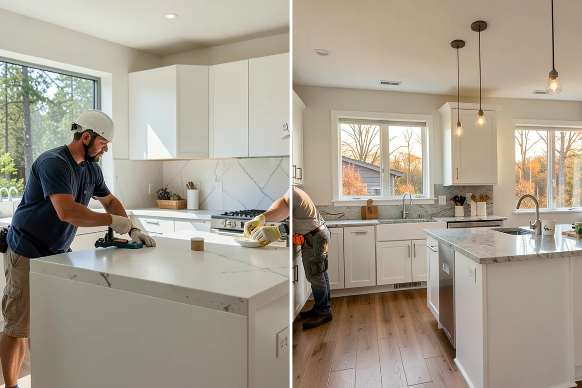 Heated Tile Floor Installation in Federal Way, King County, WA - Plan mat coverage and thermostat placement