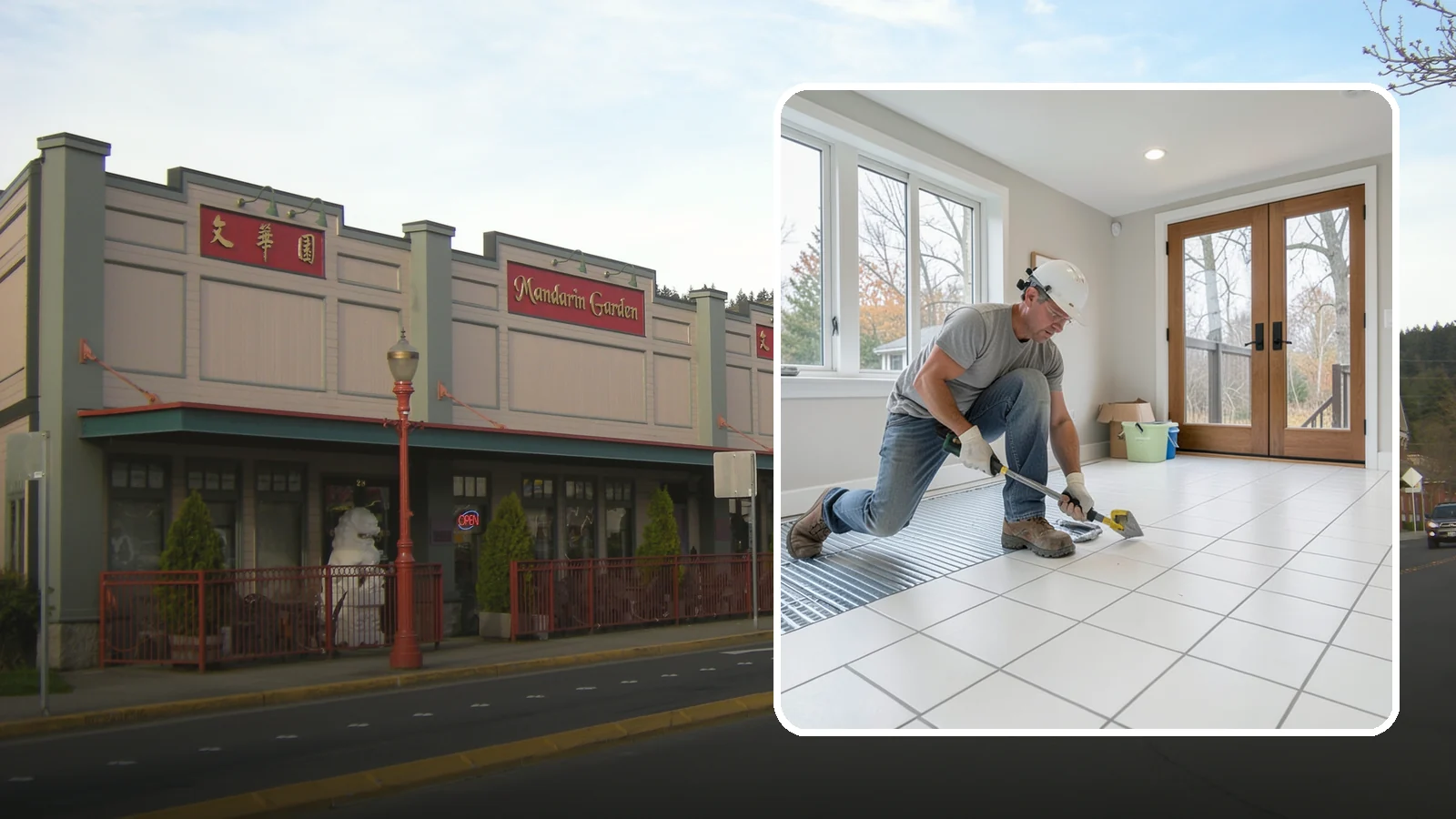 Heated Tile Floor Installation in Issaquah, King County, WA - Radiant electric heat installed beneath tile for warm floors on cold PNW mornings.